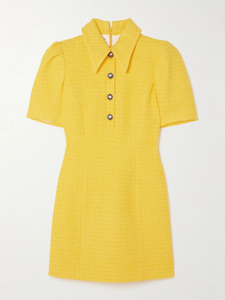  Alessandra Rich Alessandra Rich - Bouclé Mini Dress - Yellow 