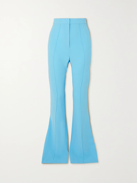  Alex Perry Alex Perry - Aldrich Crepe Flared Pants - Light Blue 