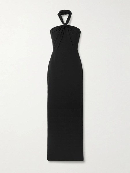  Alex Perry Alex Perry - Crepe Halterneck Gown - Black 