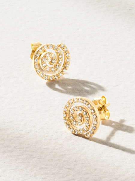  Alison Lou Alison Lou - 14-karat Gold Diamond Earrings - One Size 