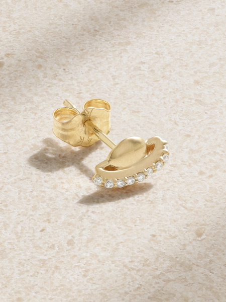  Alison Lou Alison Lou - Planet 14-karat Gold Diamond Single Earring - One Size 