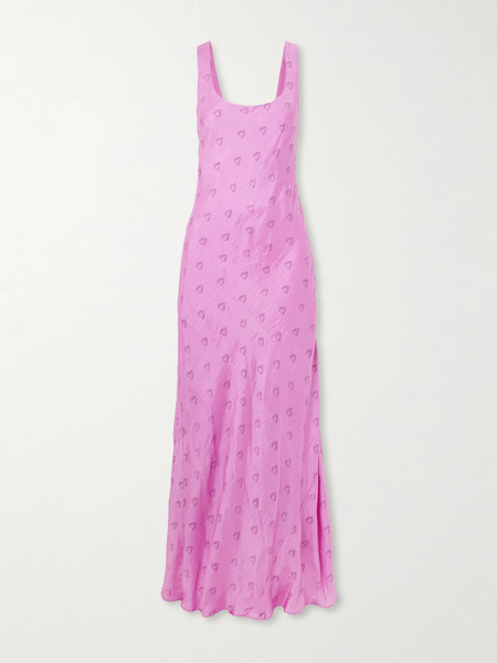  Alix Of Bohemia Alix Of Bohemia - Adele Printed Silk Midi Dress - Pink 