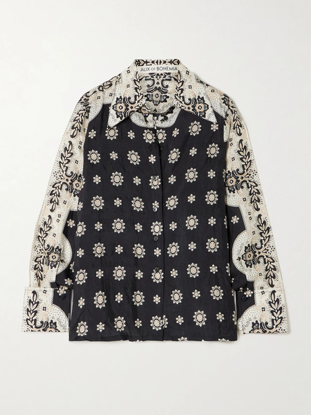  Alix Of Bohemia Alix Of Bohemia - Dana Bronco Printed Silk Shirt - Black 
