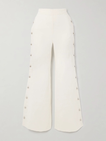  Alix Of Bohemia Alix Of Bohemia - Holland Linen Wide-leg Pants - Cream 