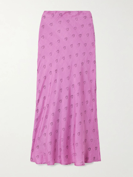  Alix Of Bohemia Alix Of Bohemia - Lyra Printed Silk Maxi Skirt - Pink 