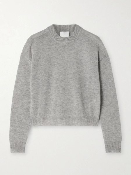  Allude Allude - Wool And Cashmere-blend Sweater - Light Gray 