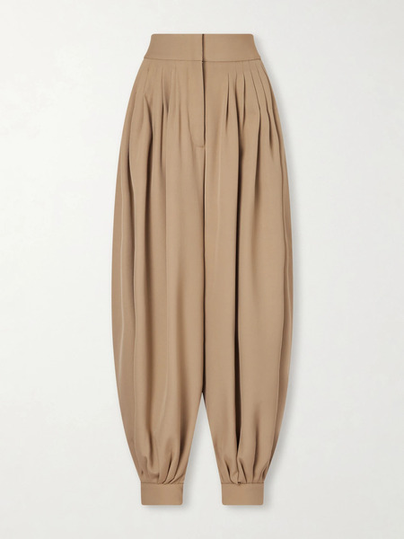  Altuzarra Altuzarra - Chapman Pleated Wool-twill Tapered Pants - Brown 