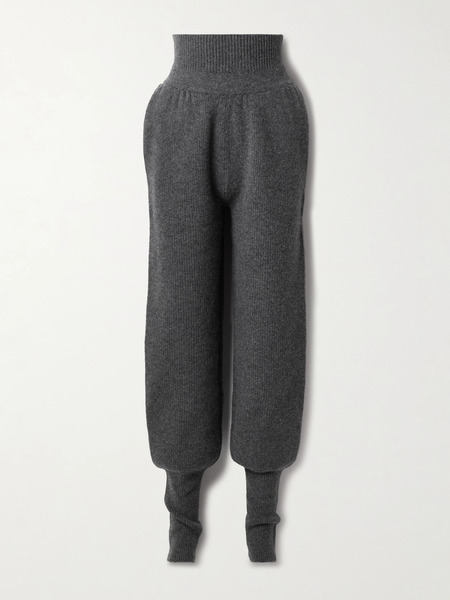  Altuzarra Altuzarra - Colvig Ribbed Merino Wool Tapered Pants - Gray 
