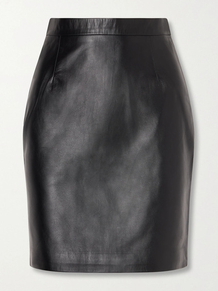  Altuzarra Altuzarra - Hank Leather Mini Skirt - Black 