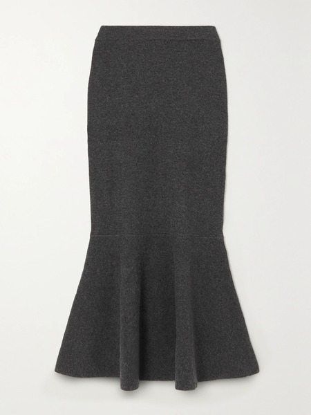  Altuzarra Altuzarra - Ios Wool-blend Midi Skirt - Dark Gray 