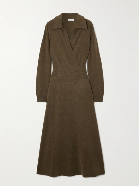  Altuzarra Altuzarra - Madleen Wrap-effect Cashmere Midi Dress - Green 