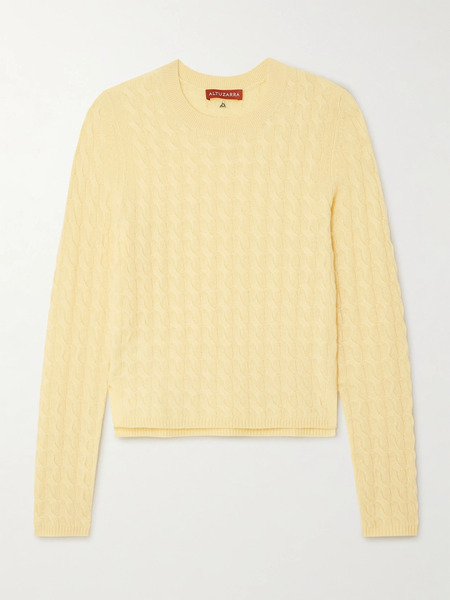  Altuzarra Altuzarra - Milla Cable-knit Cashmere Sweater - Yellow 