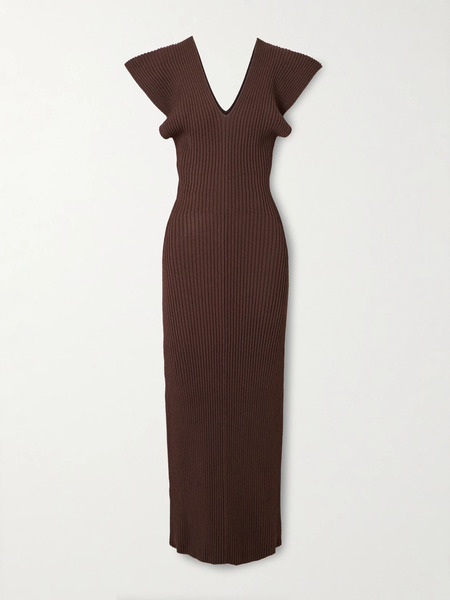  Altuzarra Altuzarra - Ribbed-knit Maxi Dress - Brown 