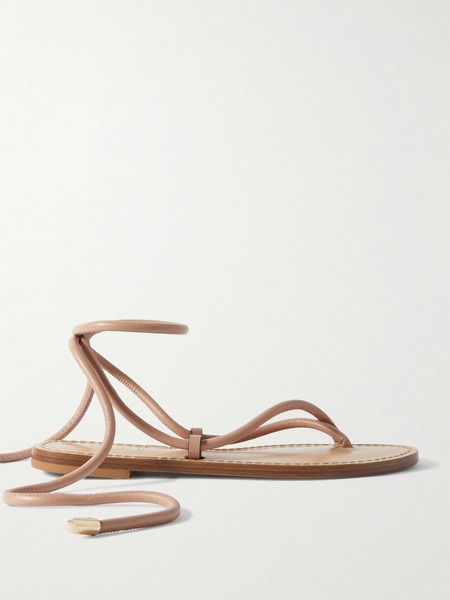  Amanu Amanu - Kilimanjaro Leather Sandals - Beige 
