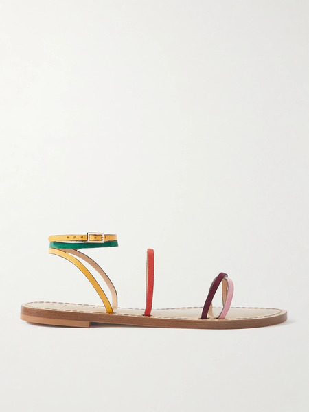  Amanu Amanu - The Constantia Leather-trimmed Suede Sandals - Red 
