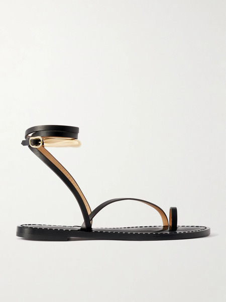  Amanu Amanu - The Kalahari Embellished Leather Sandals - Black 
