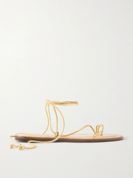  Amanu Amanu - The Karima Leather Sandals - Gold 