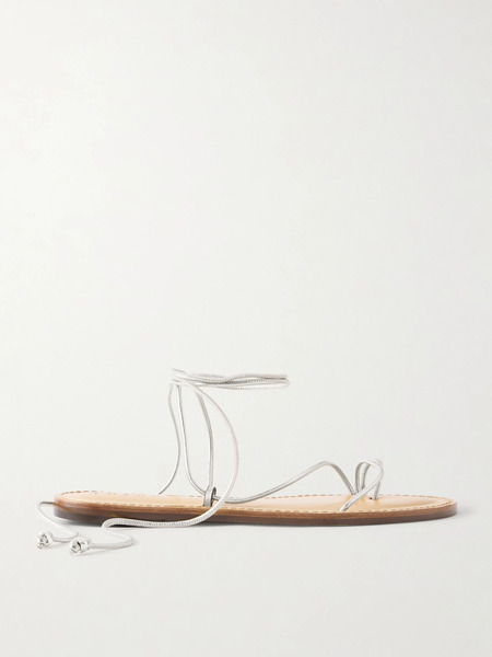  Amanu Amanu - The Karima Leather Sandals - Silver 
