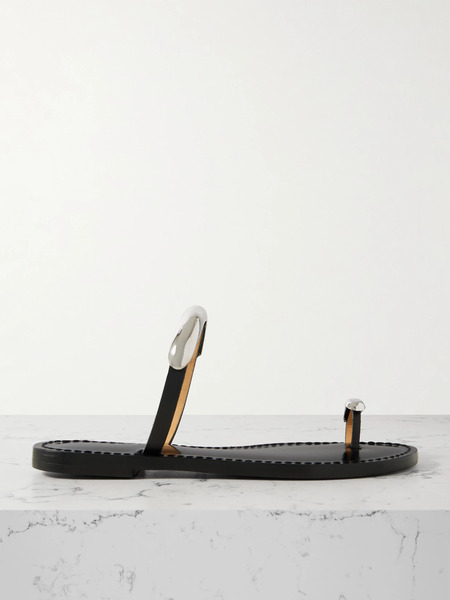  Amanu Amanu - The Samburu Embellished Leather Sandals - Black 
