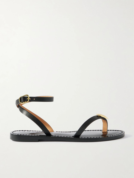  Amanu Amanu - The Senegal Embellished Leather Sandals - Black 
