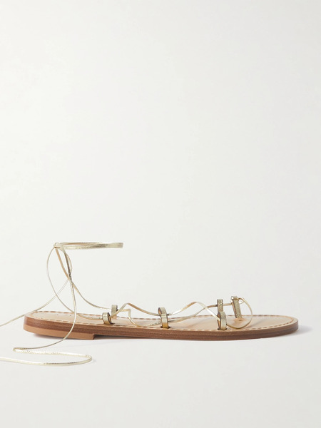  Amanu Amanu - The Serengeti Metallic Leather Sandals - Gold 