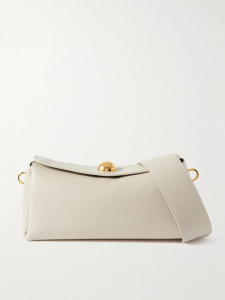  Ami Paris Ami Paris - Carousel Leather Shoulder Bag - Cream 