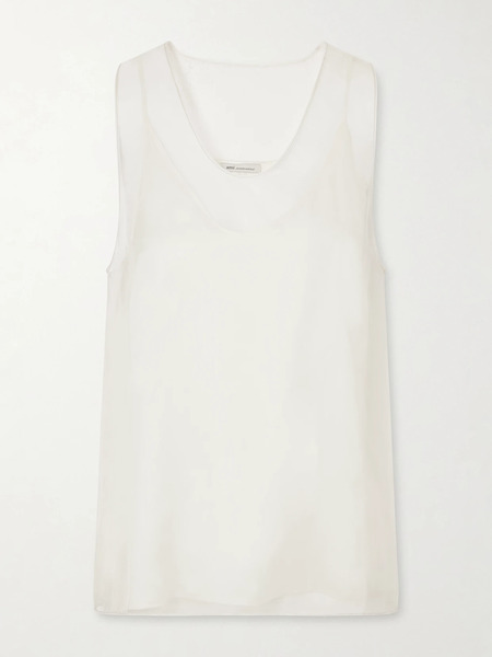  Ami Paris Ami Paris - Silk-organza Top - Cream 