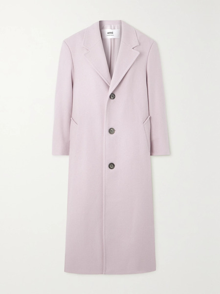  Ami Paris Ami Paris - Wool-blend Twill Coat - Pink 