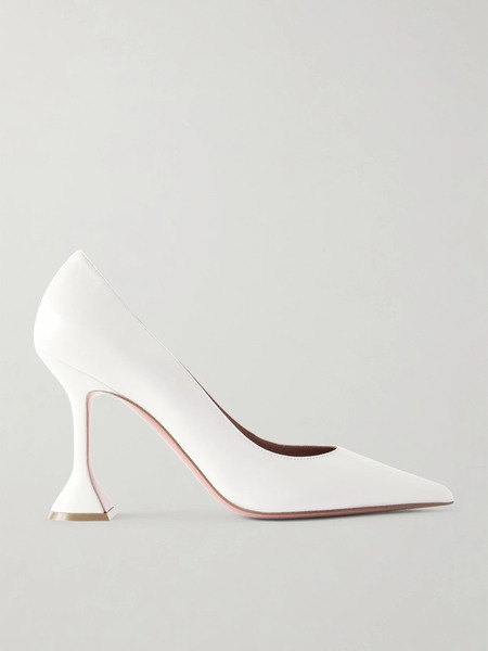  Amina Muaddi Amina Muaddi - Ami Leather Pumps - White 