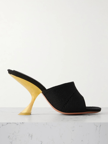  Amina Muaddi Amina Muaddi - Taylor Cotton Mules - Black 