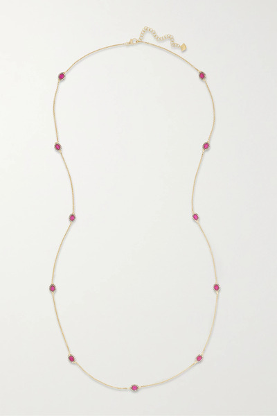  Amrapali London Amrapali London - Mini Rajasthan Rhodium-plated, 18-karat Gold, Ruby And Diamond Necklace - One Size 