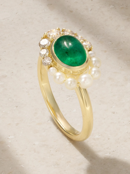  Amrapali London Amrapali London - Navratna 18-karat Gold Multi-stone Ring - 7 