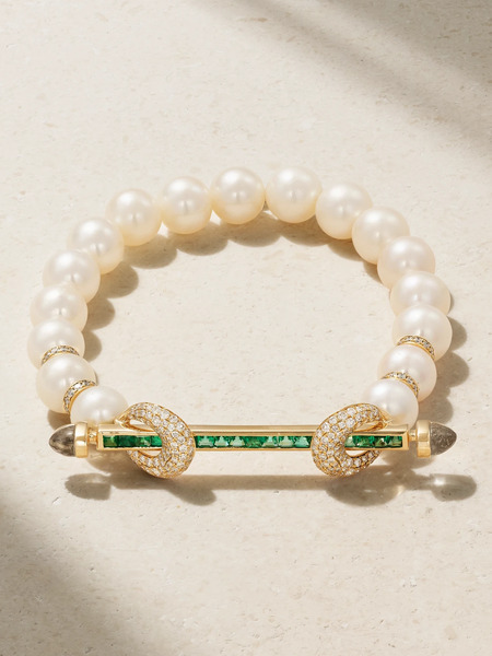 Ananya Ananya - Chakra 18-karat Gold Multi-stone Bracelet - 16 
