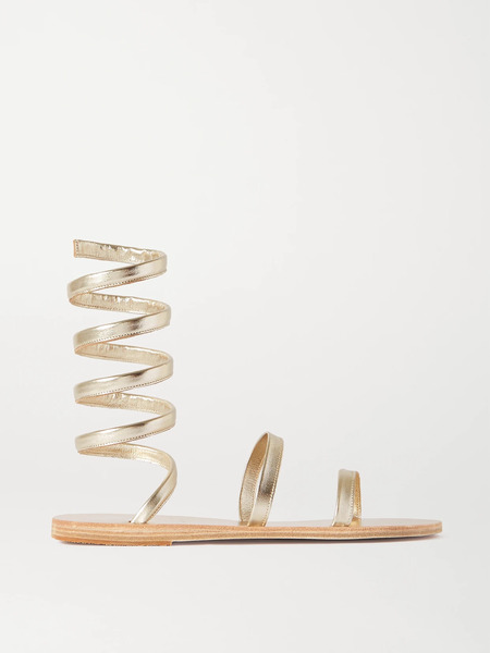  Ancient Greek Sandals Ancient Greek Sandals - Ofis Metallic Leather Sandals - Gold 