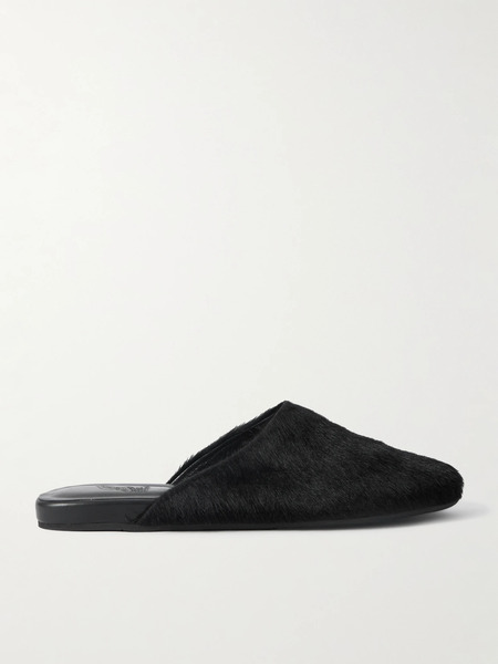  Ancient Greek Sandals Ancient Greek Sandals - The Slipper Pony Hair Clogs - Black 
