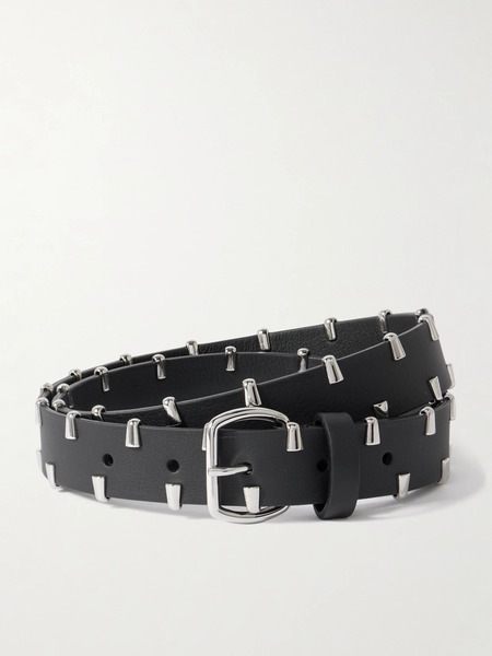  Anderson's Anderson's - Studded Leather Belt - Black 