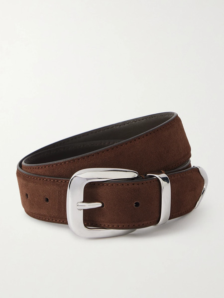  Anderson's Anderson's - Suede Belt - Dark Brown 