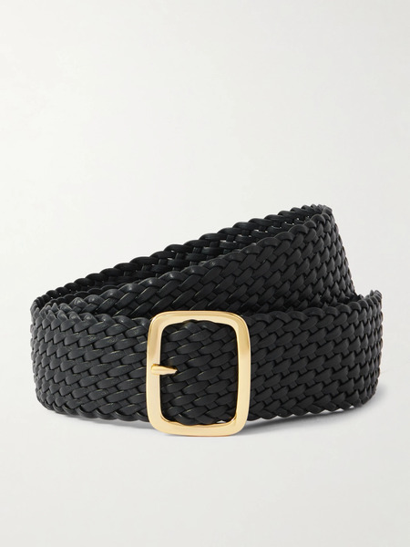  Anderson's Anderson's - Woven Leather Belt - Black 