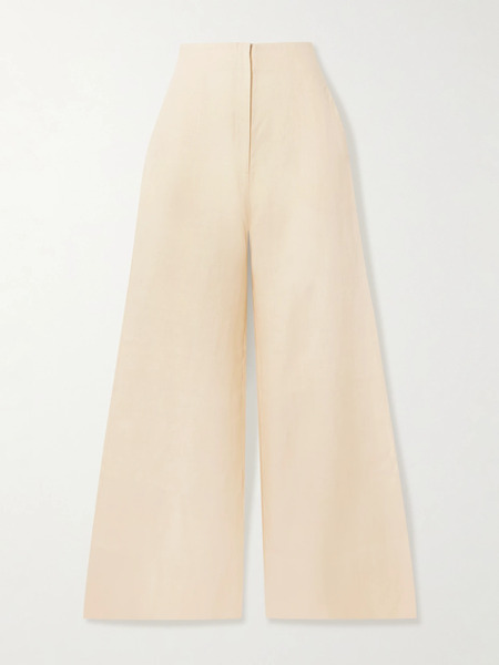  Andres Otalora Andres Otalora - El Sol Linen Wide-leg Pants - Ivory 