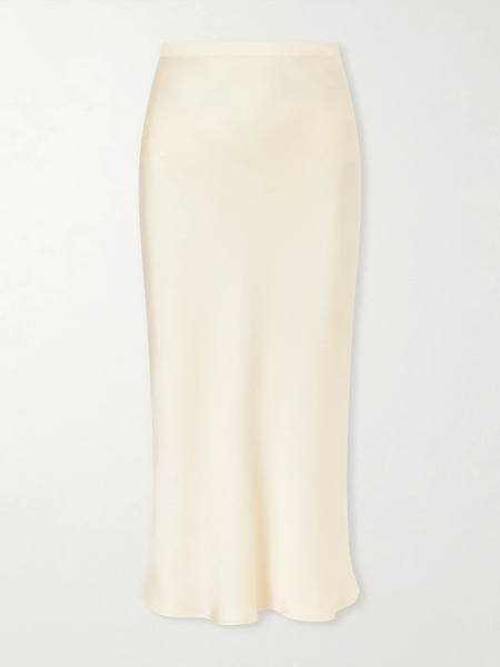  Anine Bing Anine Bing - Bar Silk Midi Skirt - Cream 