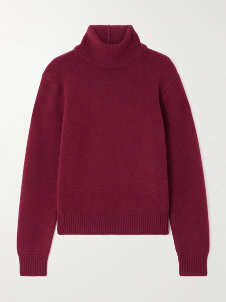  Anine Bing Anine Bing - Idra Wool And Cashmere-blend Turtleneck Sweater - Burgundy 
