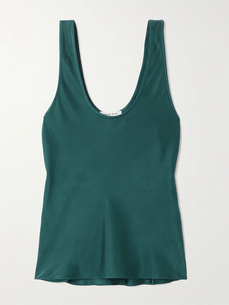  Anine Bing Anine Bing - Lea Silk-satin Tank - Emerald 