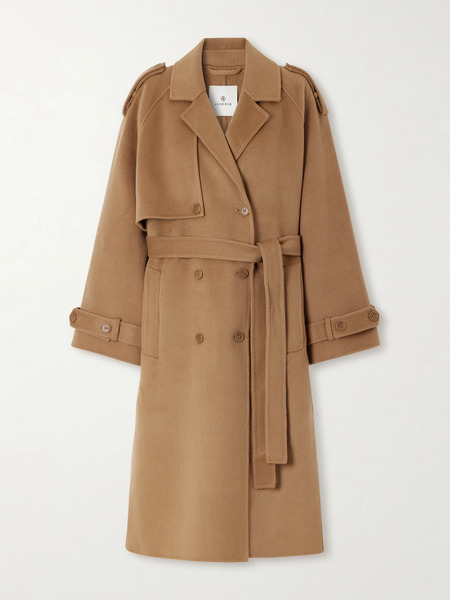  Anine Bing Anine Bing - Rickie Wool And Cashmere-blend Trench Coat - Brown 