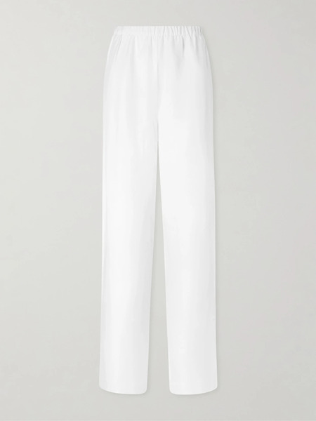  Anine Bing Anine Bing - Roslyn Woven Wide-leg Pants - Ivory 
