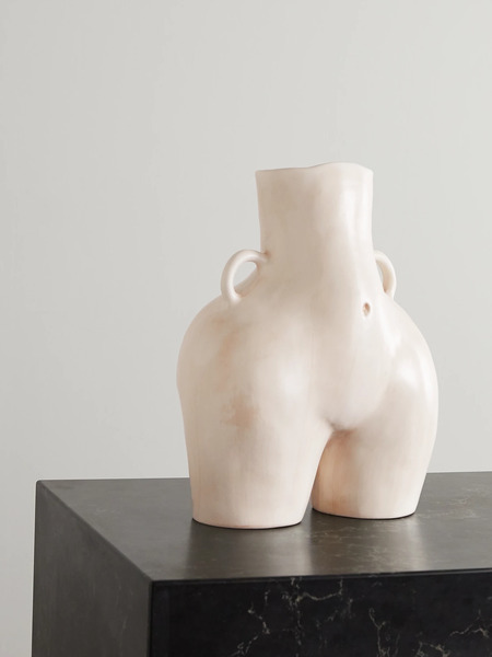  Anissa Kermiche Anissa Kermiche - Love Handles Ceramic Vase - Cream 