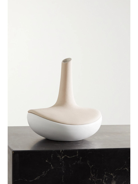  Anissa Kermiche Anissa Kermiche - Speckled Ceramic Jewelry Box Vase - Cream 