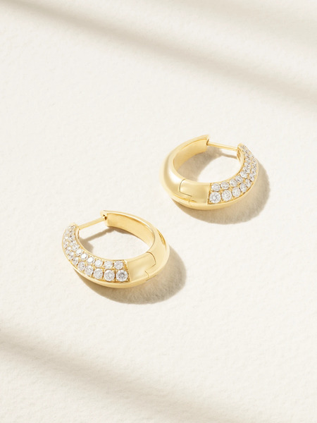  Anita Ko Anita Ko - 18-karat Gold Diamond Hoop Earrings - One Size 