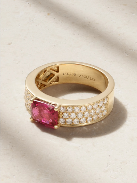  Anita Ko Anita Ko - 18-karat Gold, Ruby And Diamond Ring - Red 