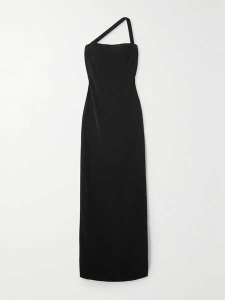  Ann Demeulemeester Ann Demeulemeester - Ella One-shoulder Crepe Gown - Black 