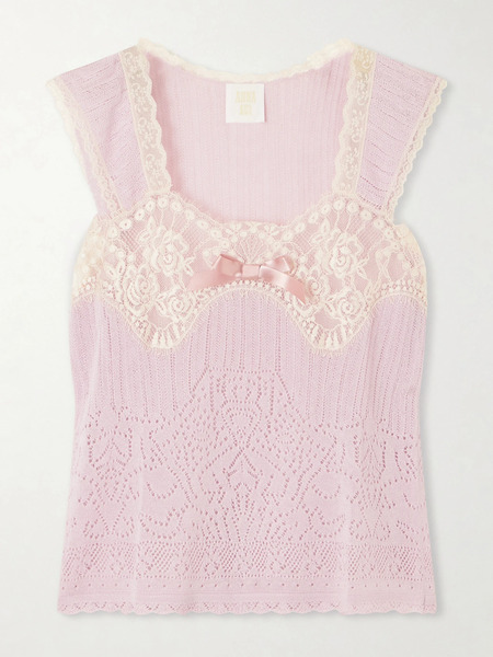  Anna Sui Anna Sui - Lingerie Knitted Top - Pink 